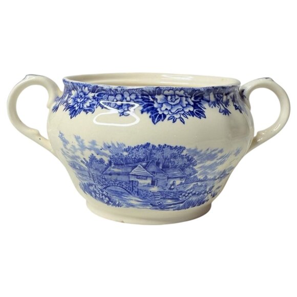 English Village Salem China Co Sugar Bowl With Lid & Creamer Set England Vintage - Picture 5 of 16